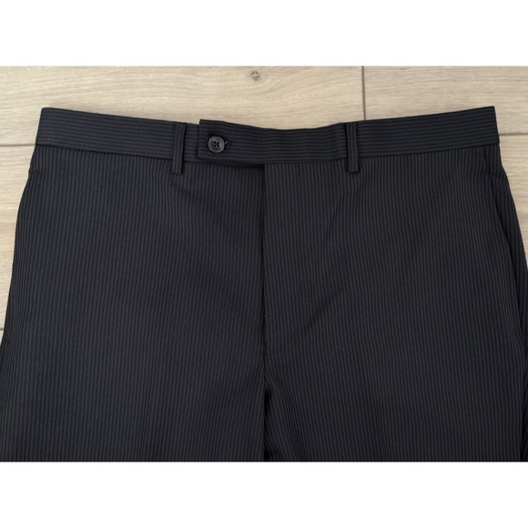 Calvin Klein Suit Mens 40L 34W Navy Pinstripe Wool‎ 2 Piece MLKA2 Malik NWT - Picture 5 of 14